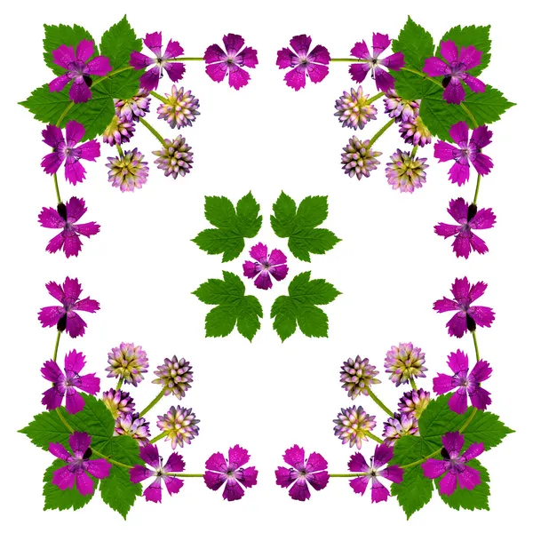PurpleBlossomsNapkinWhite2 — Stock Photo, Image