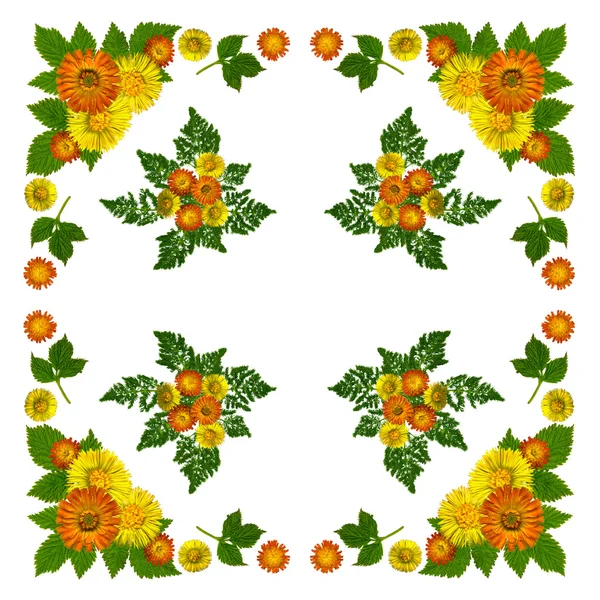 Yellowblossomsnapkinwhite2