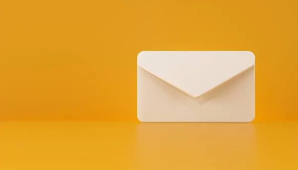 Carta Envelope Ícone Para Correio Notificação Online Renderização — Fotografia de Stock