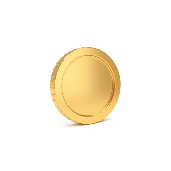 Золотая Монета Изолированном Белом Фоне Значок Монет Веб Баннера Значок — стоковое фото