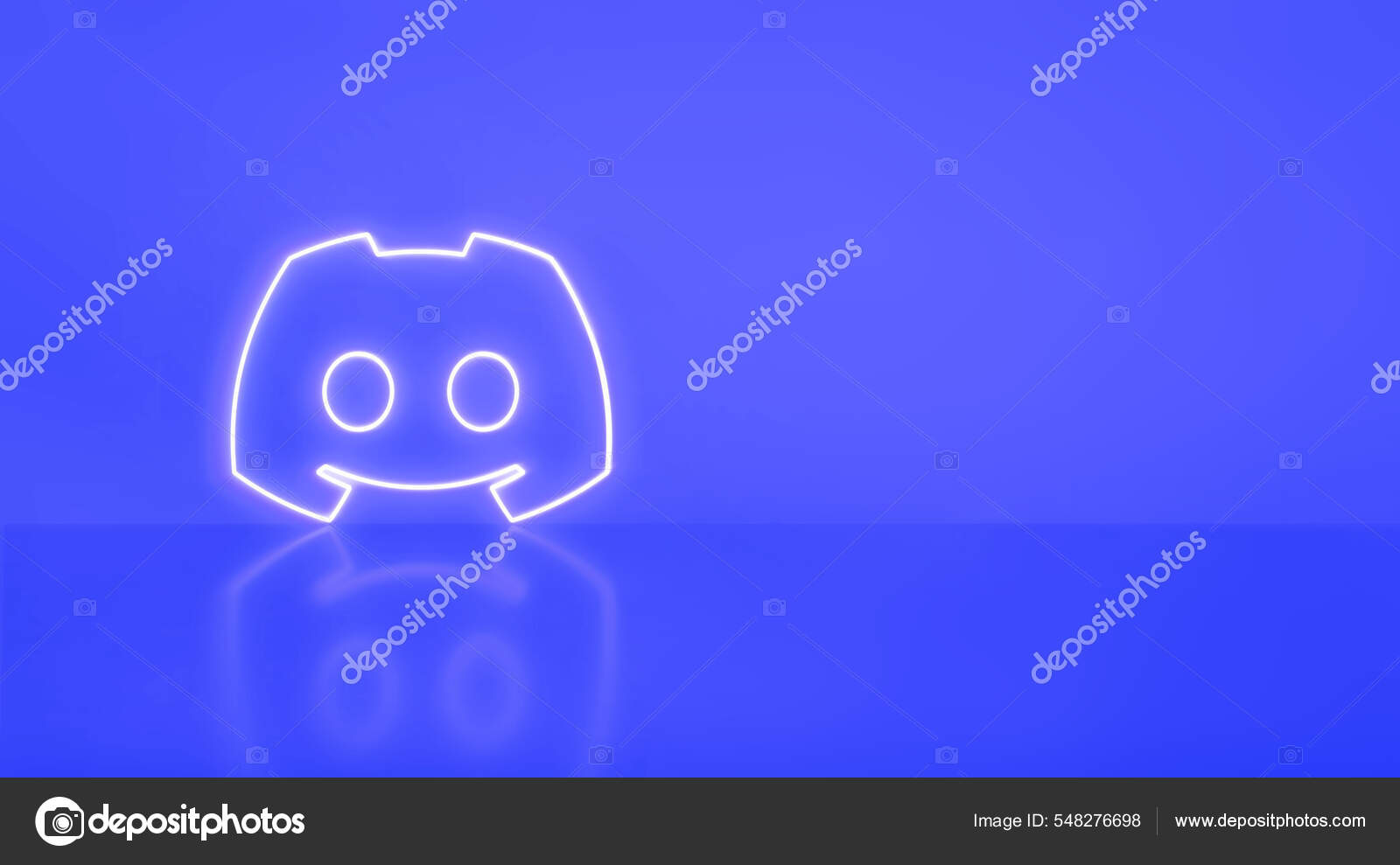 Discord server icon in black and neon blue