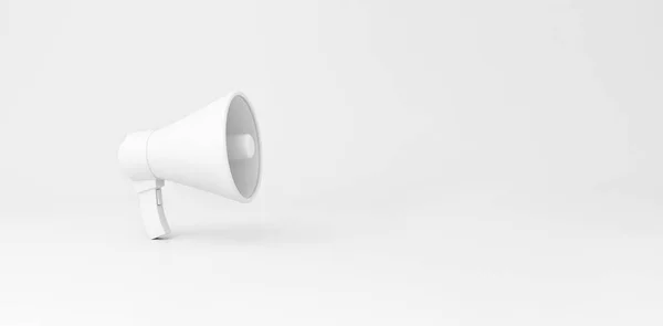 Мегафон Білому Тлі Рендерингу — стокове фото