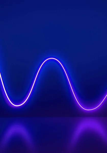 Lila Våg Neon Abstrakt Bakgrund Ultraviolett Ljus Lasershow Virtuell Verklighet — Stockfoto