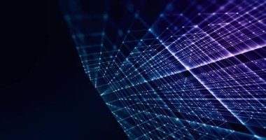 Abstract dots and line connections for tech background. Data building and tech data concept. 4K video