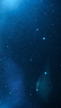 Yıldızlı ve muhteşem bir evren manzarası. Dikey boyutta nebula ve galaksi soyut arkaplanı.