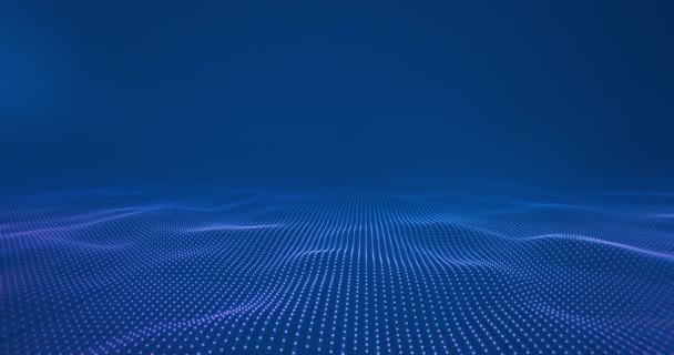Morze Danych Zanurzone Metawersie Abstrakcyjne Tło Technologii Podłogi Niebieskim Świetle — Wideo stockowe
