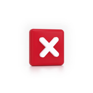 İzole edilmiş beyaz arka planda yanlış iz. 3B görüntüleme,