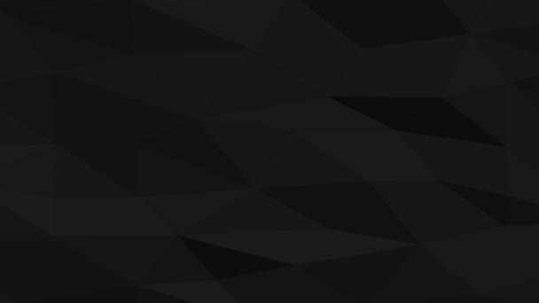 Анотація Низького Полі Чорному Тлі Дизайн Трикутника Рух Відео — стокове відео