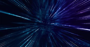 Veri tüneli yüksek hızda ilerliyor. Teknoloji konsepti için soyut bir geçmiş. Zincir ya da metaevren verilerini engelle. 4K video