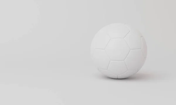 Bola Futebol Fundo Branco Isolado Renderização — Fotografia de Stock
