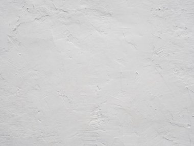 Beyaz alçılı sıva duvar. Gri beton duvar soyut arka plan. Grunge geniş aç.