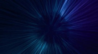 Veriler, metaevren için büyük verilerle bir fiber tünelde geziniyor. Blockchain konsepti. 4K video.