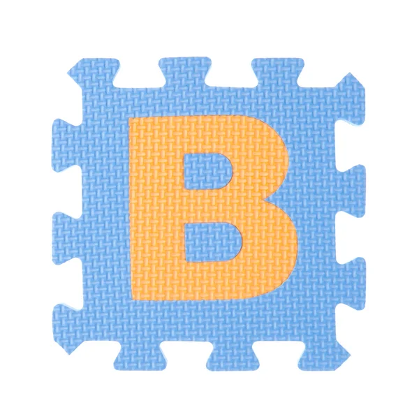 Alphabet toy piece isolated on white background — Stock Photo, Image