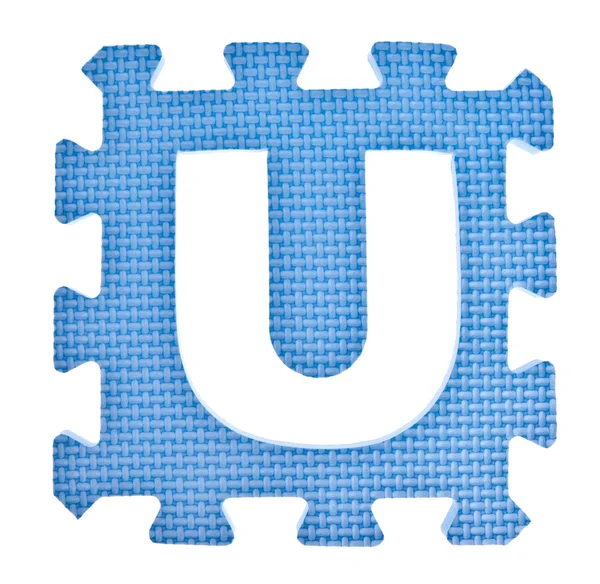 Pieza de juguete del alfabeto aislada sobre fondo blanco — Foto de Stock