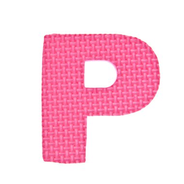 Beyaz arka plan üzerinde izole alfabe oyuncak parça