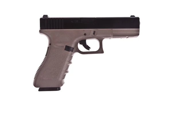 Classic handgun isolated on white background — Stock Photo, Image