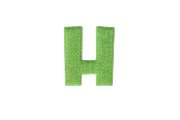 Alphabet H Isolated on White Background — Stock Photo, Image