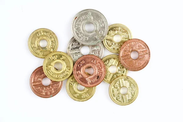 Ancient Thai Money Coins — Stock Photo, Image