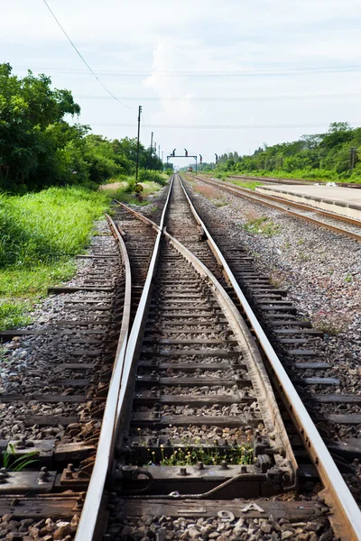 Separated Railway Track — Stock Photo, Image
