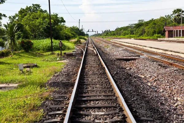 Railway Track with splitter — Stock Photo, Image