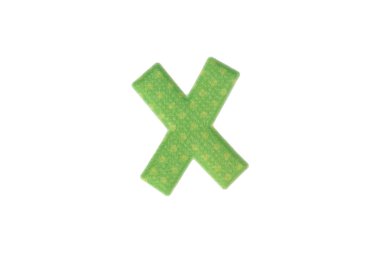 beyaz zemin üzerinde izole x alfabesi