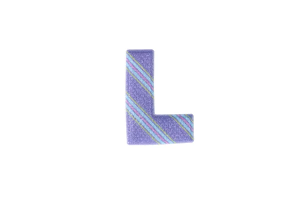 Alfabeto L isolado em fundo branco — Fotografia de Stock