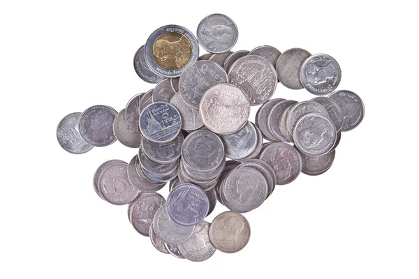 Thailandske baht mønter - Stock-foto
