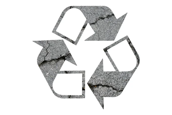 Simbolo riciclato su sfondo bianco — Foto Stock