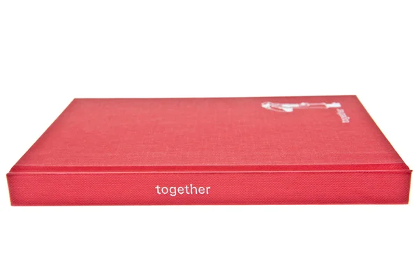 Wording together on the spine of red cover book — Stock Photo, Image