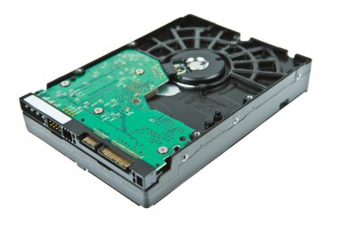 Beyaz arka plan üzerinde izole harddisk