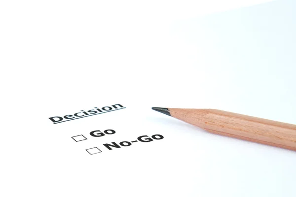 Decision Go or No Go — Stock Photo, Image