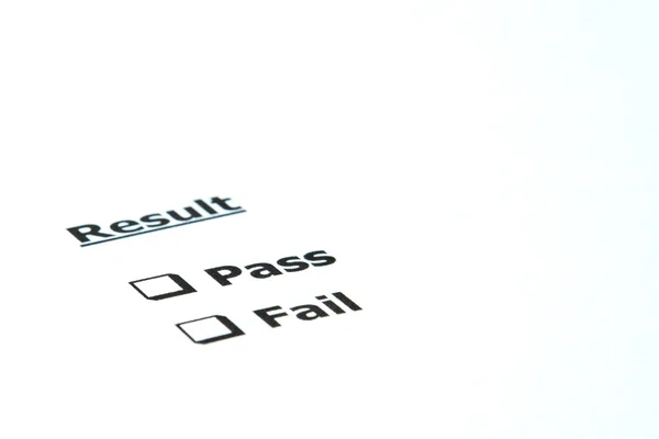 Result Pass or Fail — Stock Photo, Image