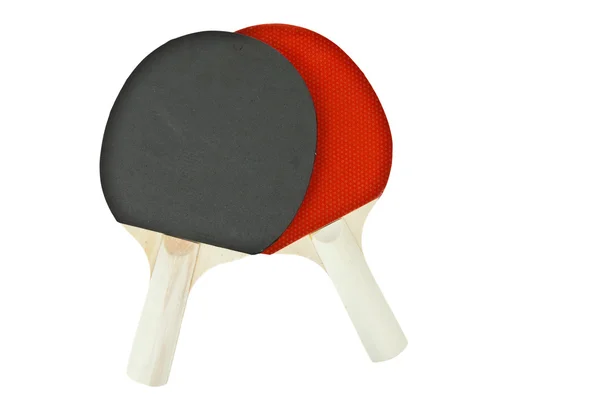 Raquette de ping-pong isolée sur fond blanc — Photo