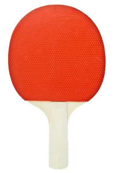 白色背景下隔离的乒乓球球拍 — 图库照片