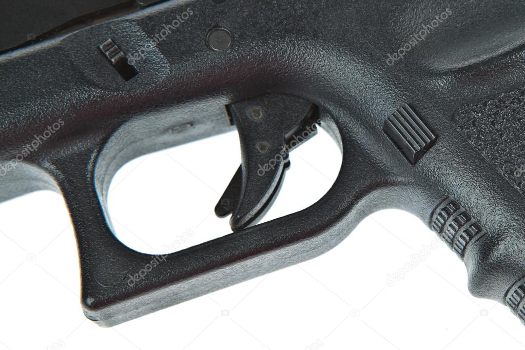 Double lock safety trigger for airsoft hand gun, glock model