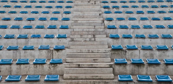 Old plastic blue seats — Stock Photo, Image