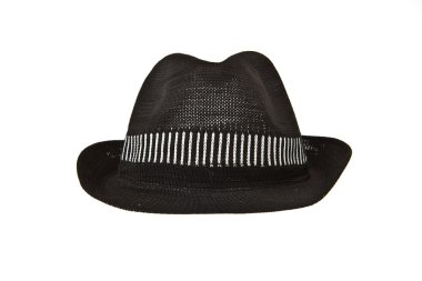 Beautiful traditional Panama hat isolated on white background