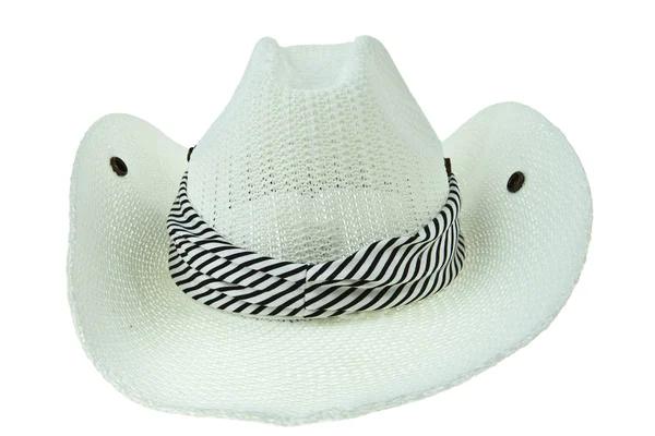 Beautiful traditional Panama hat isolated on white background — Stockfoto