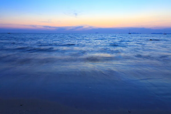 Setset na plażę i morze — Zdjęcie stockowe