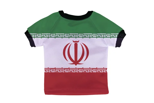 Small shirt with Iran flag isolated on white background — Stock Photo, Image