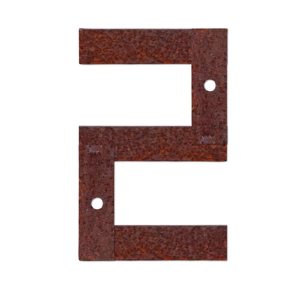 Number made from rust plate — Stock Photo, Image
