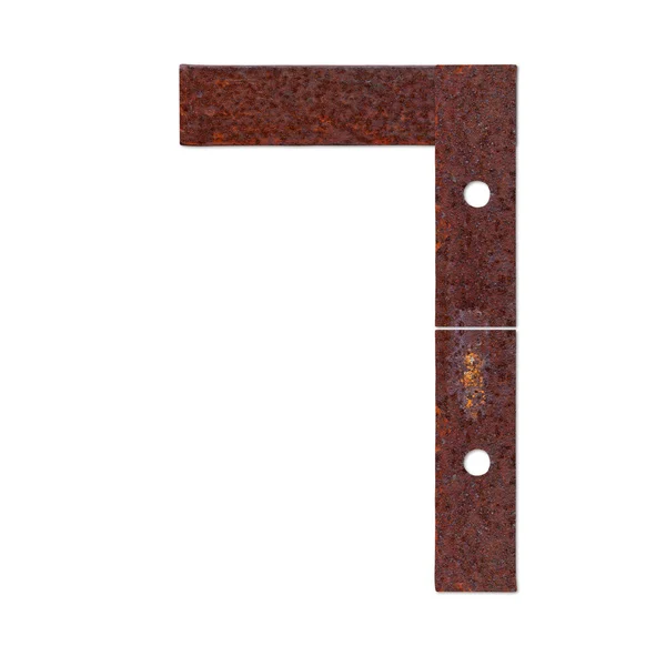 Number made from rust plate — Stock Photo, Image