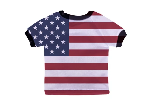 Kleine shirt met usa vlag geïsoleerd op witte achtergrond — Stockfoto