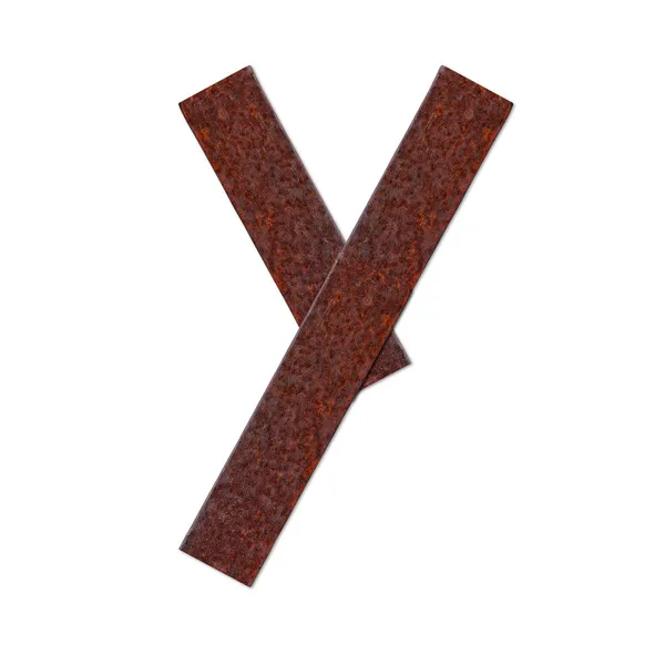 Alphabet made from rust plate — Stock Photo, Image