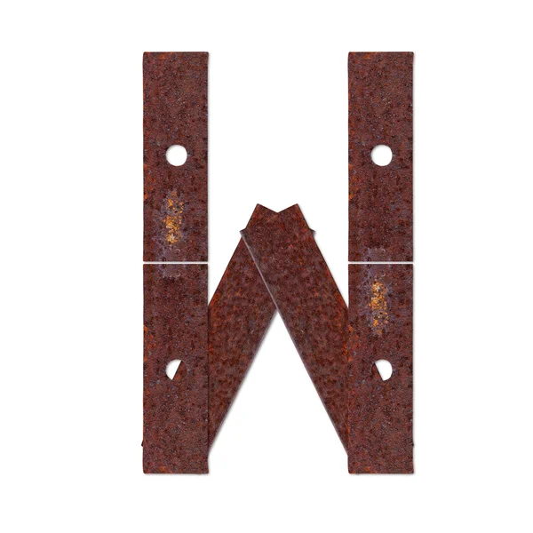 Alphabet made from rust plate — Stock Photo, Image