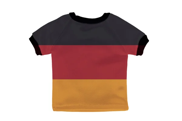Camisa pequeña con bandera de Alemania aislada sobre fondo blanco —  Fotos de Stock