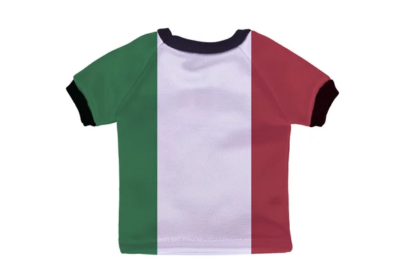 Small shirt with Italy flag isolated on white background — Stock Photo, Image