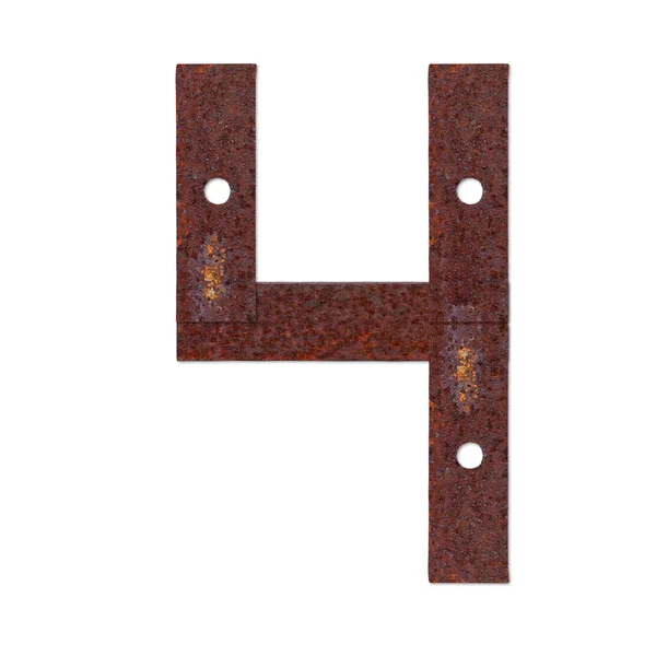 Número de placa oxidada —  Fotos de Stock
