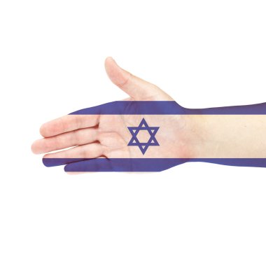 Beyaz arka plan üzerinde izole yandan bayrak