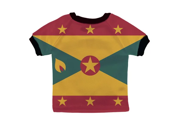 Kleines Hemd mit Grenada-Fahne auf weißem Hintergrund — Stockfoto